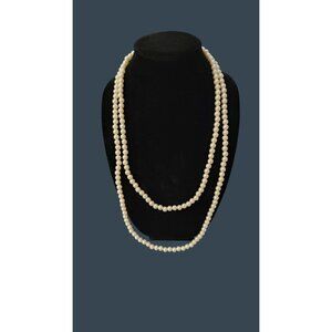 Vintage Style 60" Faux Pearl Necklace